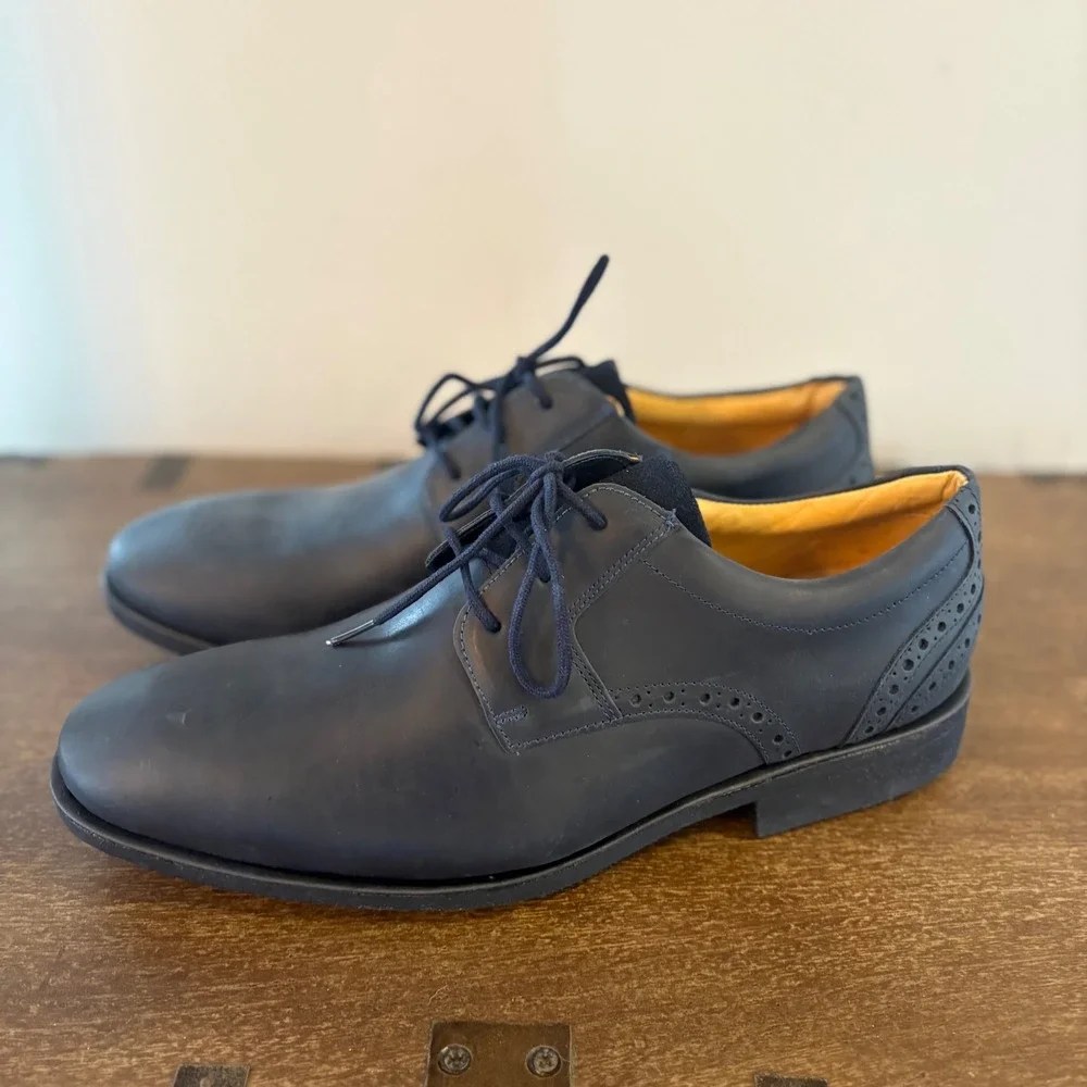 Sandro Moscoloni‎ Mens Black Leather Wingtip Brogue Oxford Shoes Size 11D